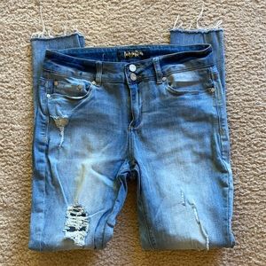 Indigo Rein Light Was Distressed Jeans